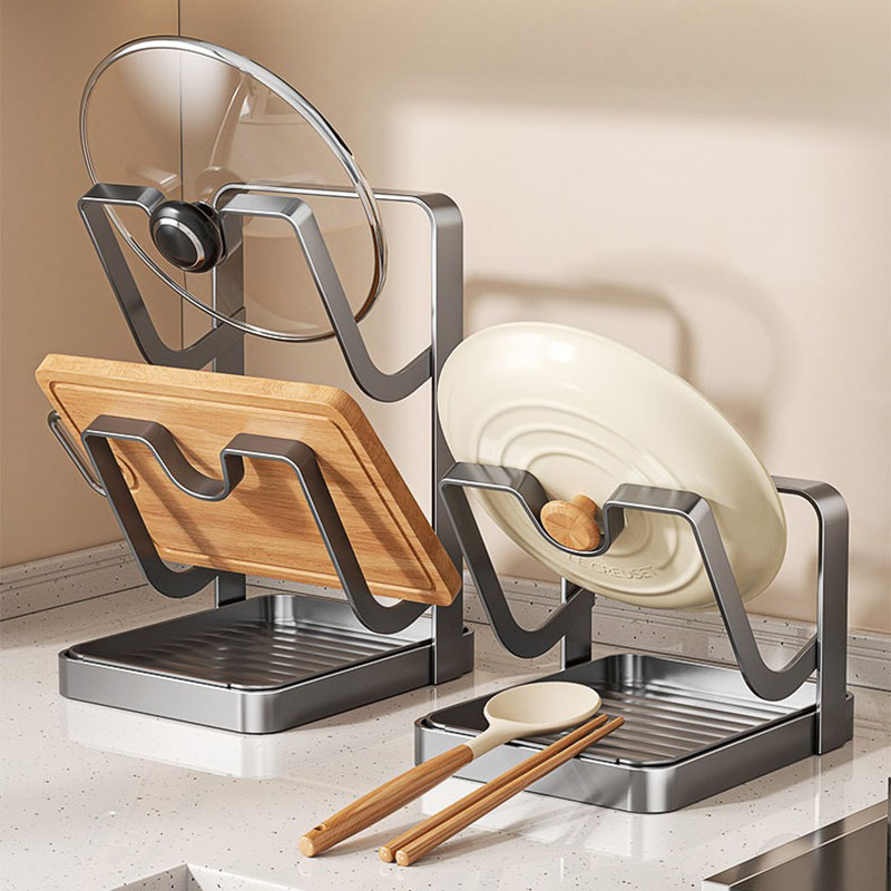 Kitchen Baking Pan Organizer - حامل أغطية الأواني متعدد الفتحات من