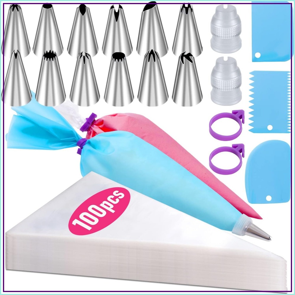 Decorating Tip Set - 100 قطعة من أكياس الحلويات التي