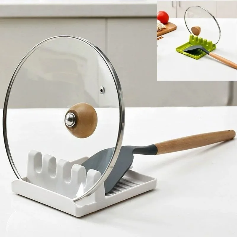 Kitchen Baking Pan Organizer - حامل غطاء المقلاة يدعم الملاعق غطاء