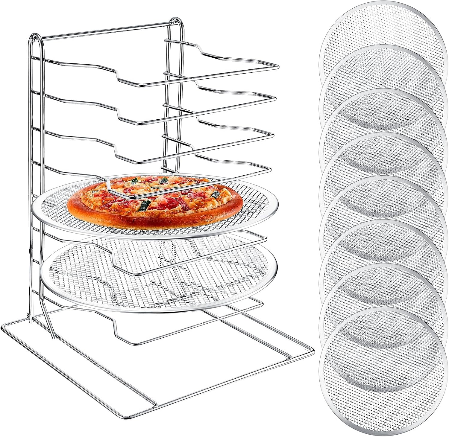 رف بيتزا بـ 8 طبقات مع 8 صواني - مراجعة Commercial Kitchen For Baking وسعره