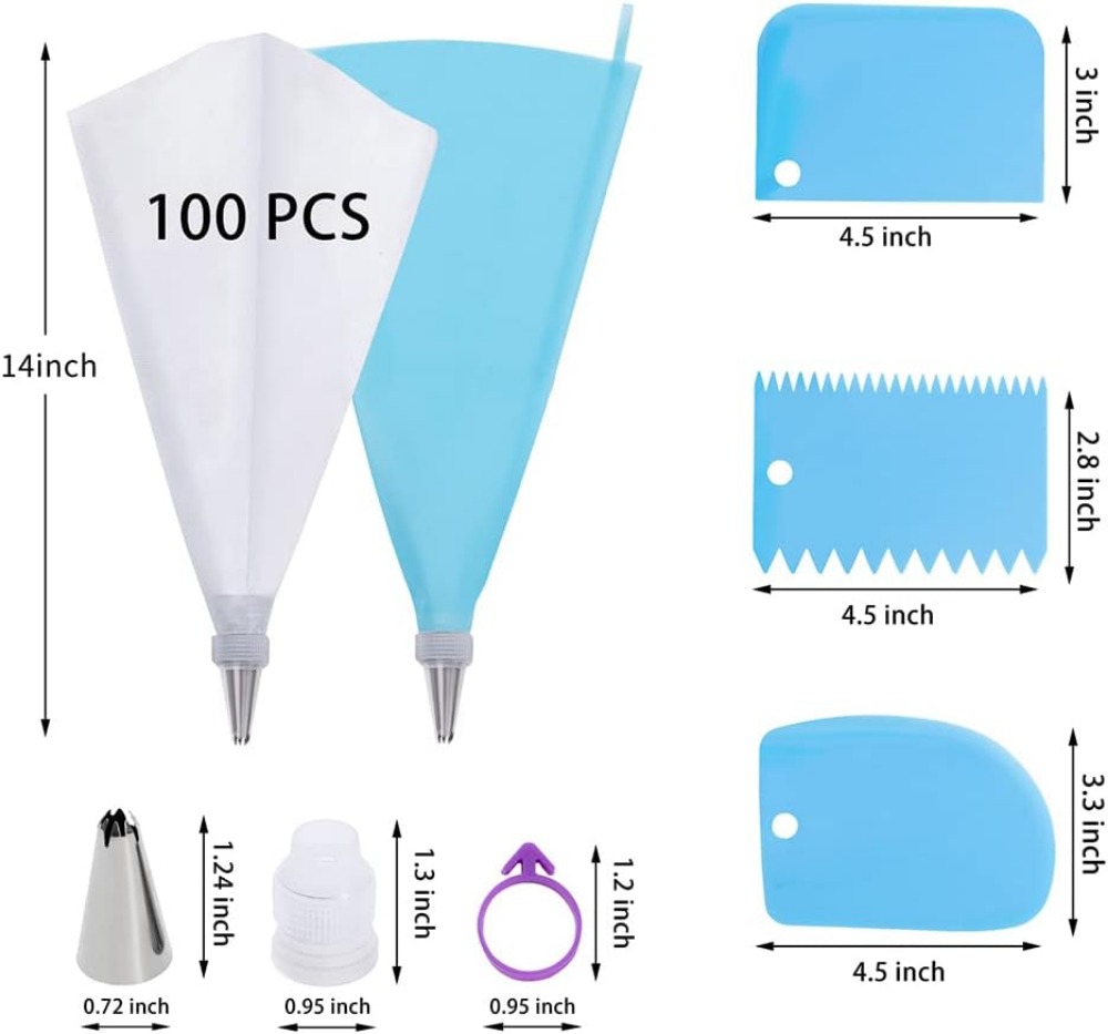 100 قطعة من أكياس الحلويات الت - مراجعة Decorating Tip Set وسعره