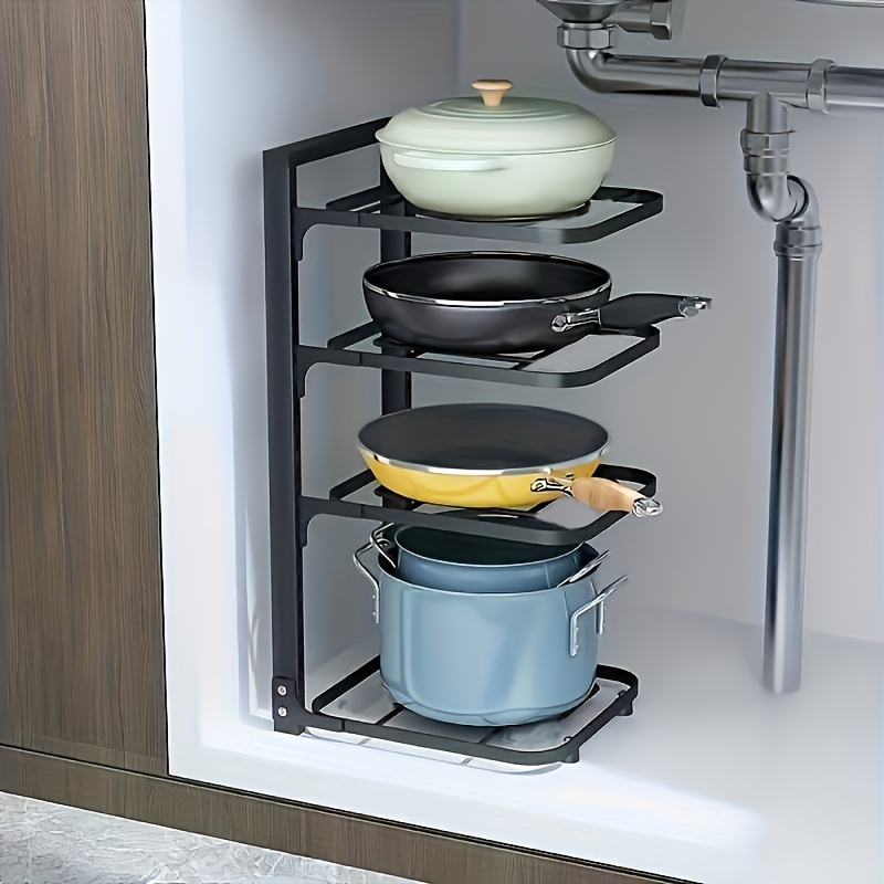 منظم أواني قابل للتعديل، رف تخ - مراجعة Kitchen Baking Pan Organizer وسعره