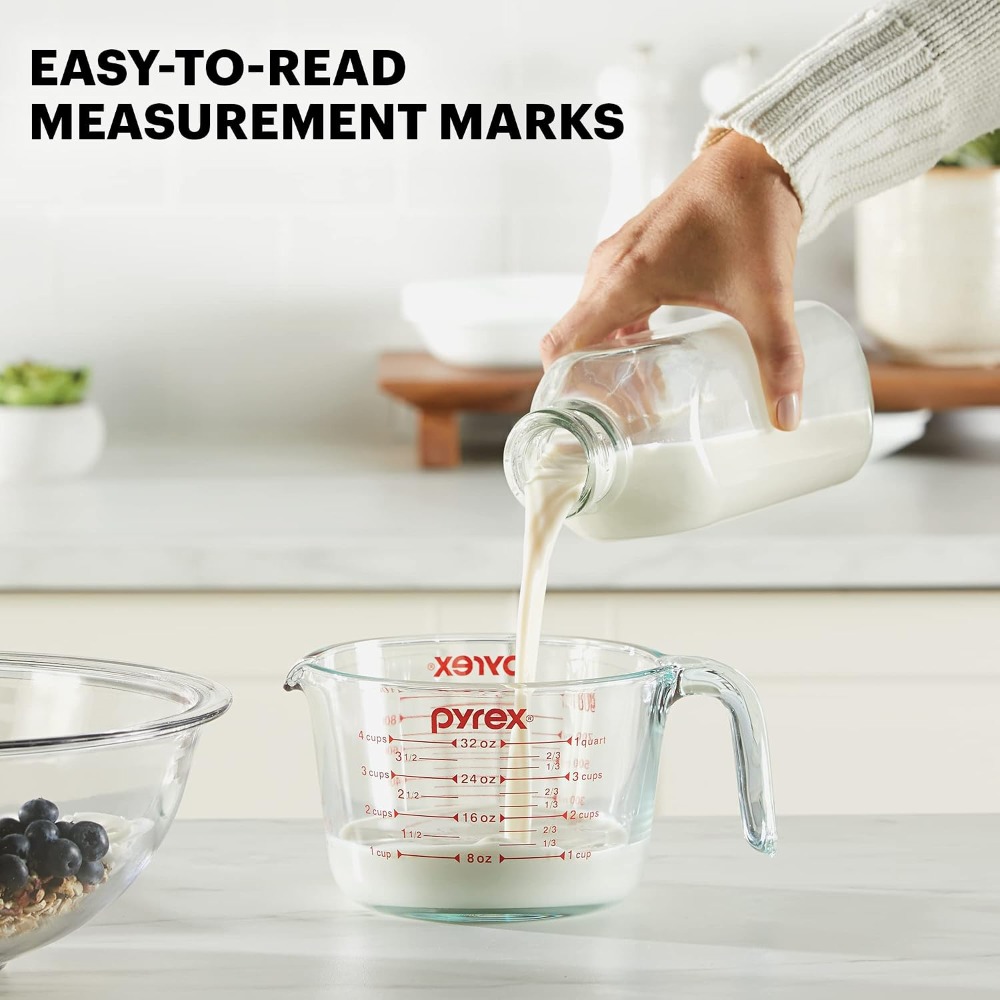 كوب قياس زجاجي سعة 4 أكواب للخ - مراجعة Kitchen Baking Essentials وسعره
