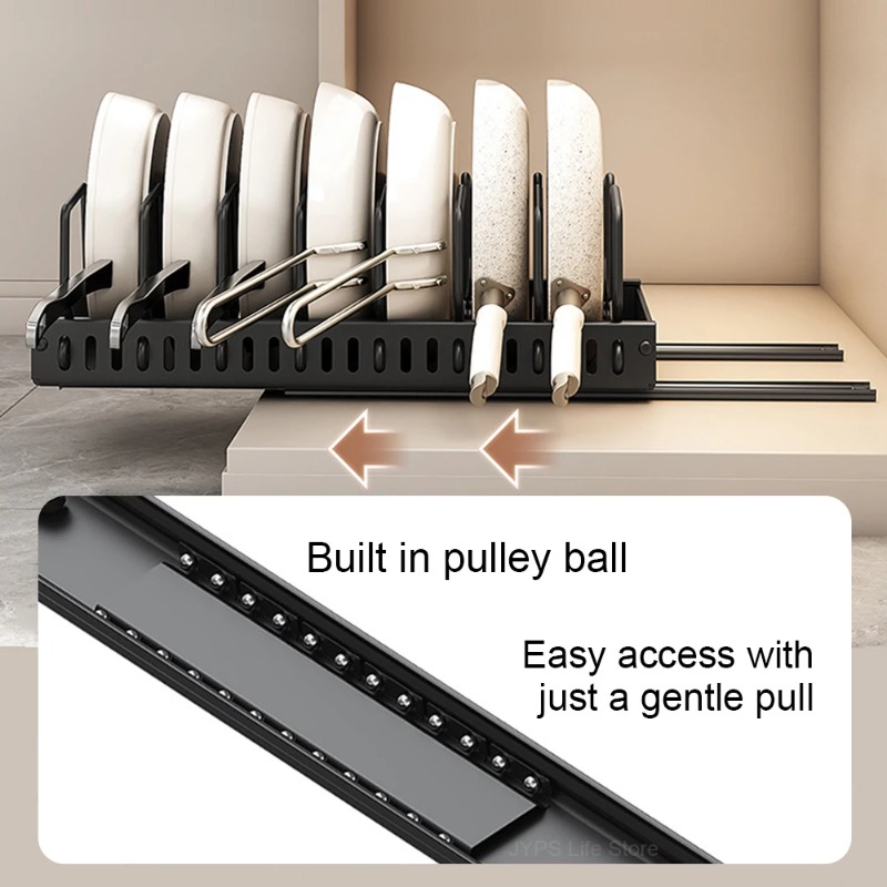 رف تخزين متعدد الوظائف قابل لل - مراجعة Kitchen Baking Pan Organizer وسعره