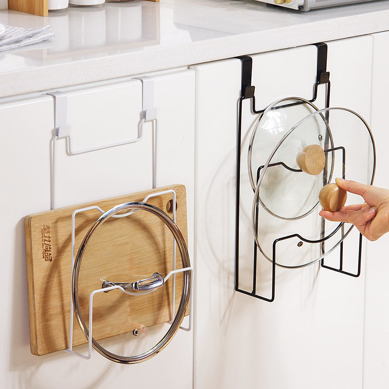 رف غطاء وعاء معلق لباب الخزانة - مراجعة Kitchen Baking Pan Organizer وسعره