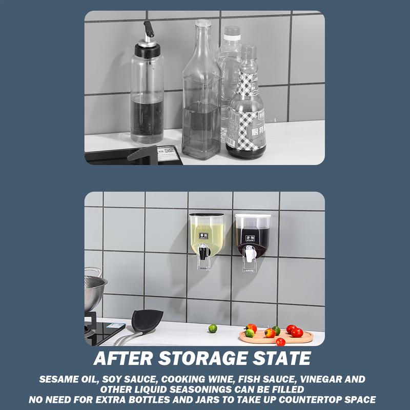 موزع زيت وخل مثبت على الحائط ، - مراجعة Kitchen Bank وسعره